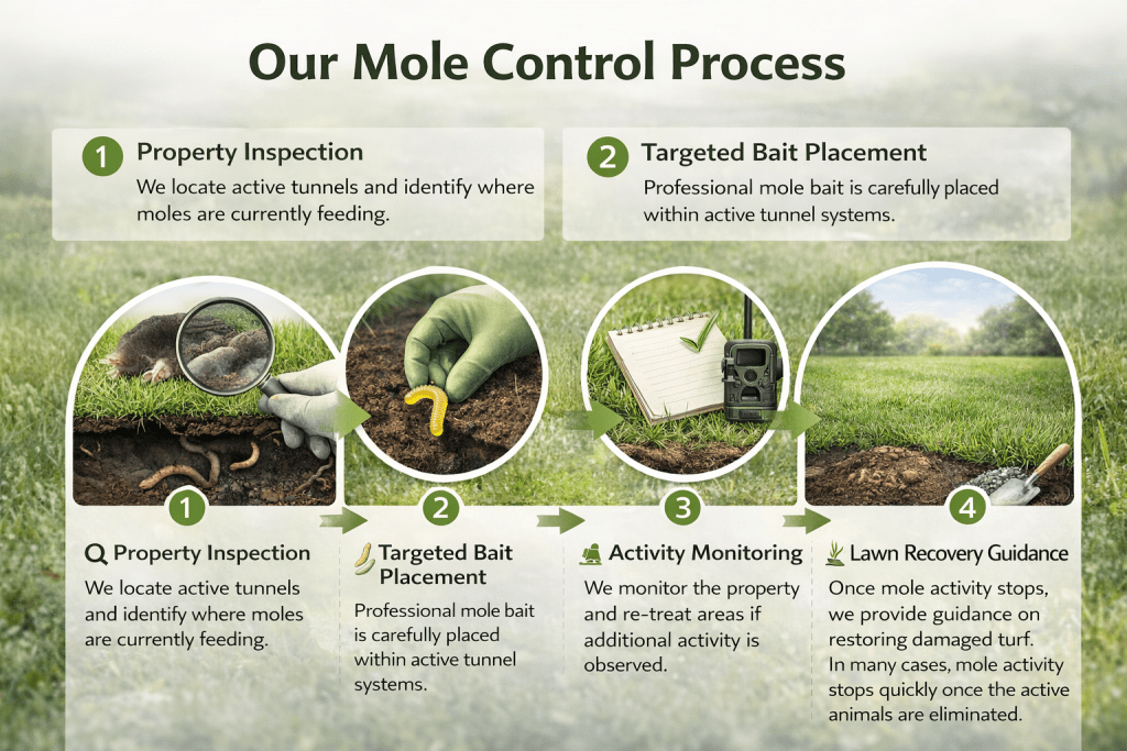 Mole treatment process